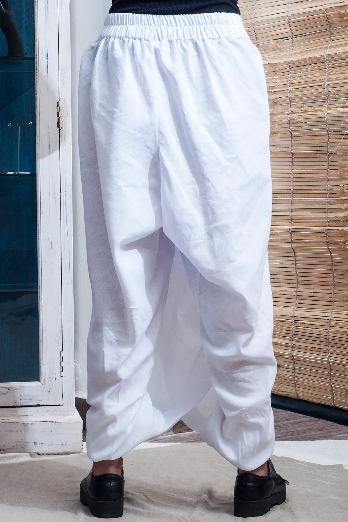 Philly- White Overlap Dhoti Pants - Image 4