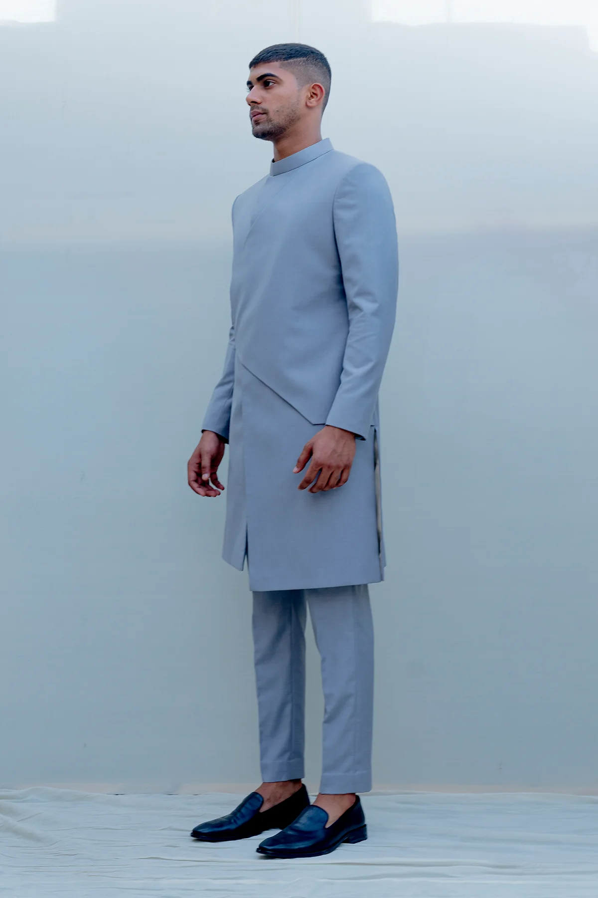Regal- Grey Indo-Western Jacket Set - Image 2