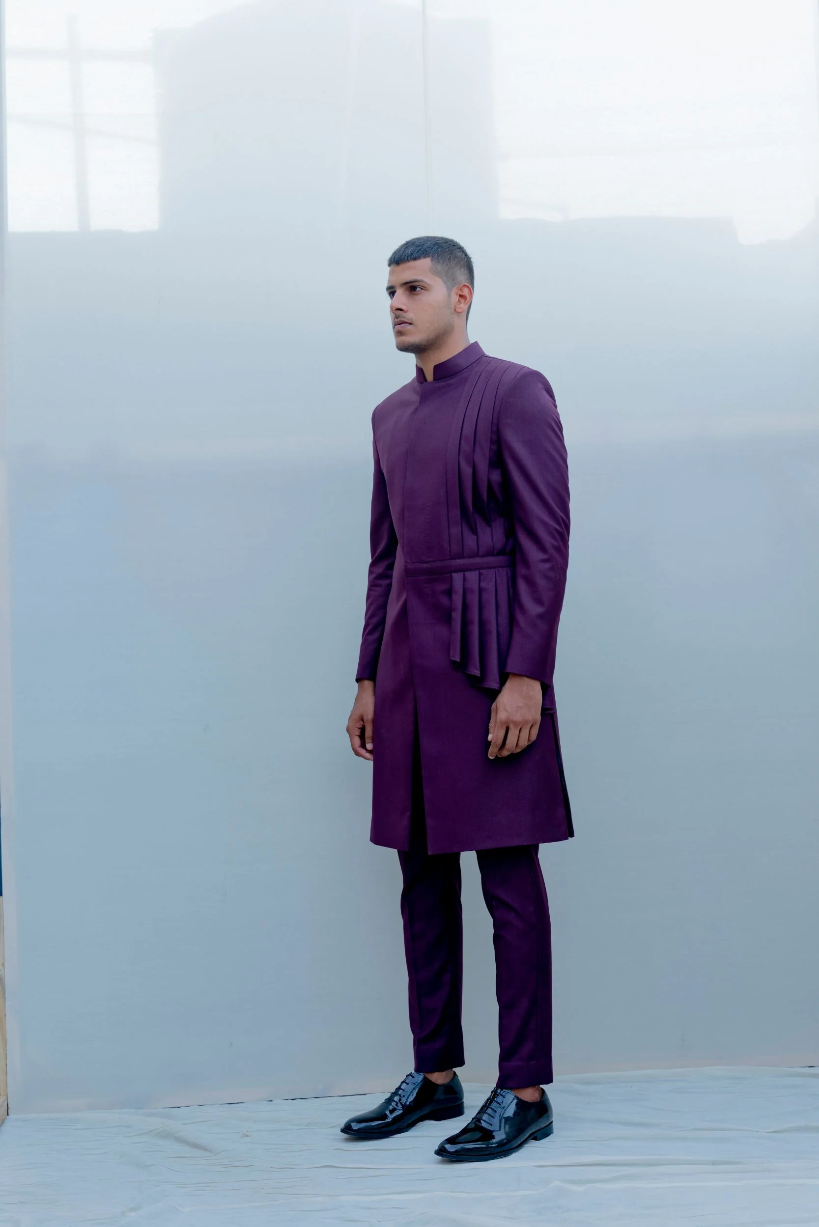 Regal - Purple Indo Western Jacket Set - Image 3