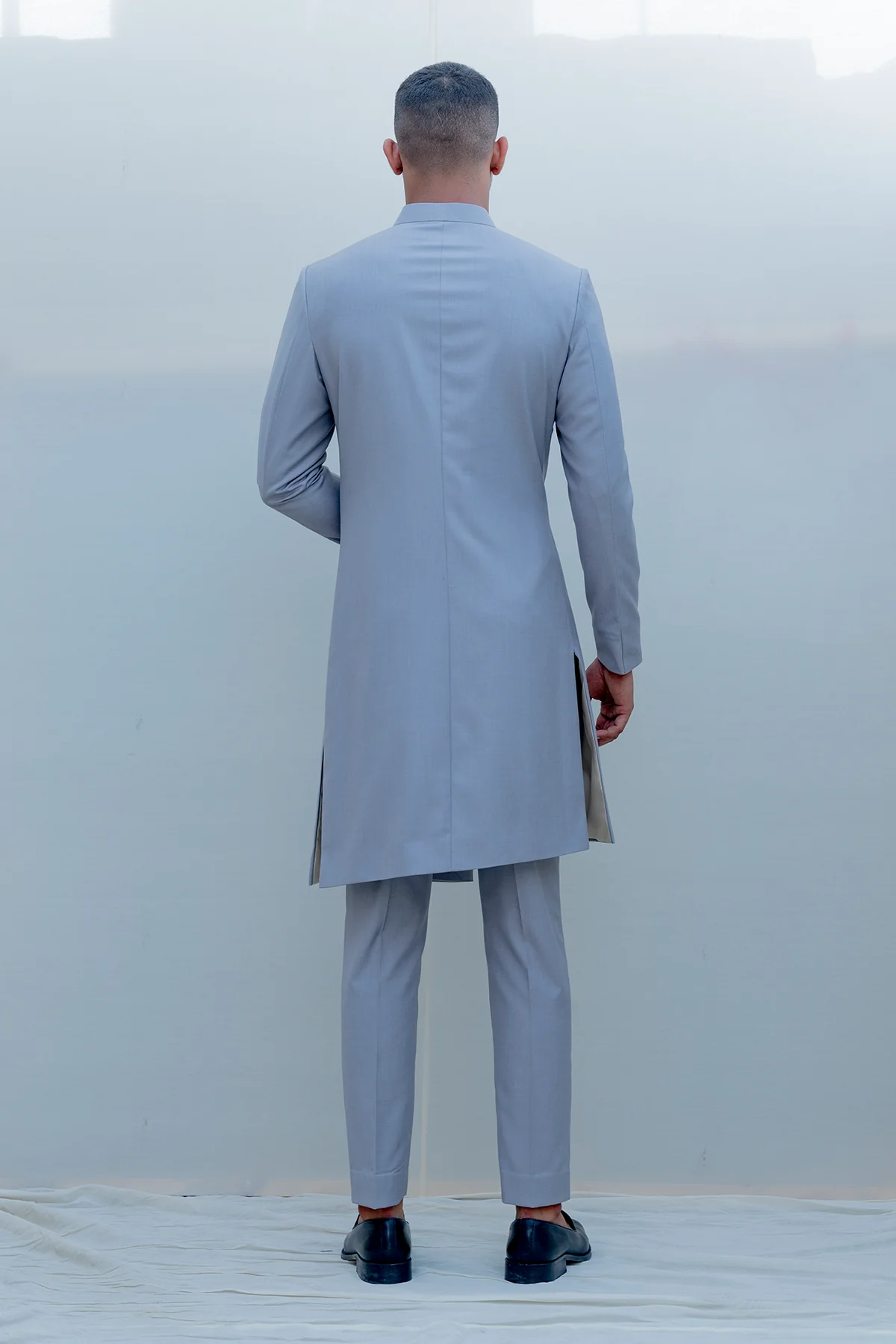 Regal- Grey Indo-Western Jacket Set - Image 4