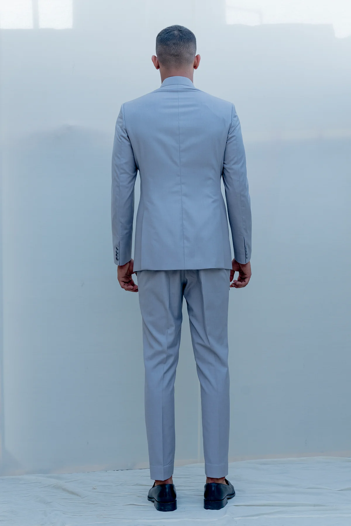 Regnant - Grey Indo Western Pleated Jacket Set - Image 4
