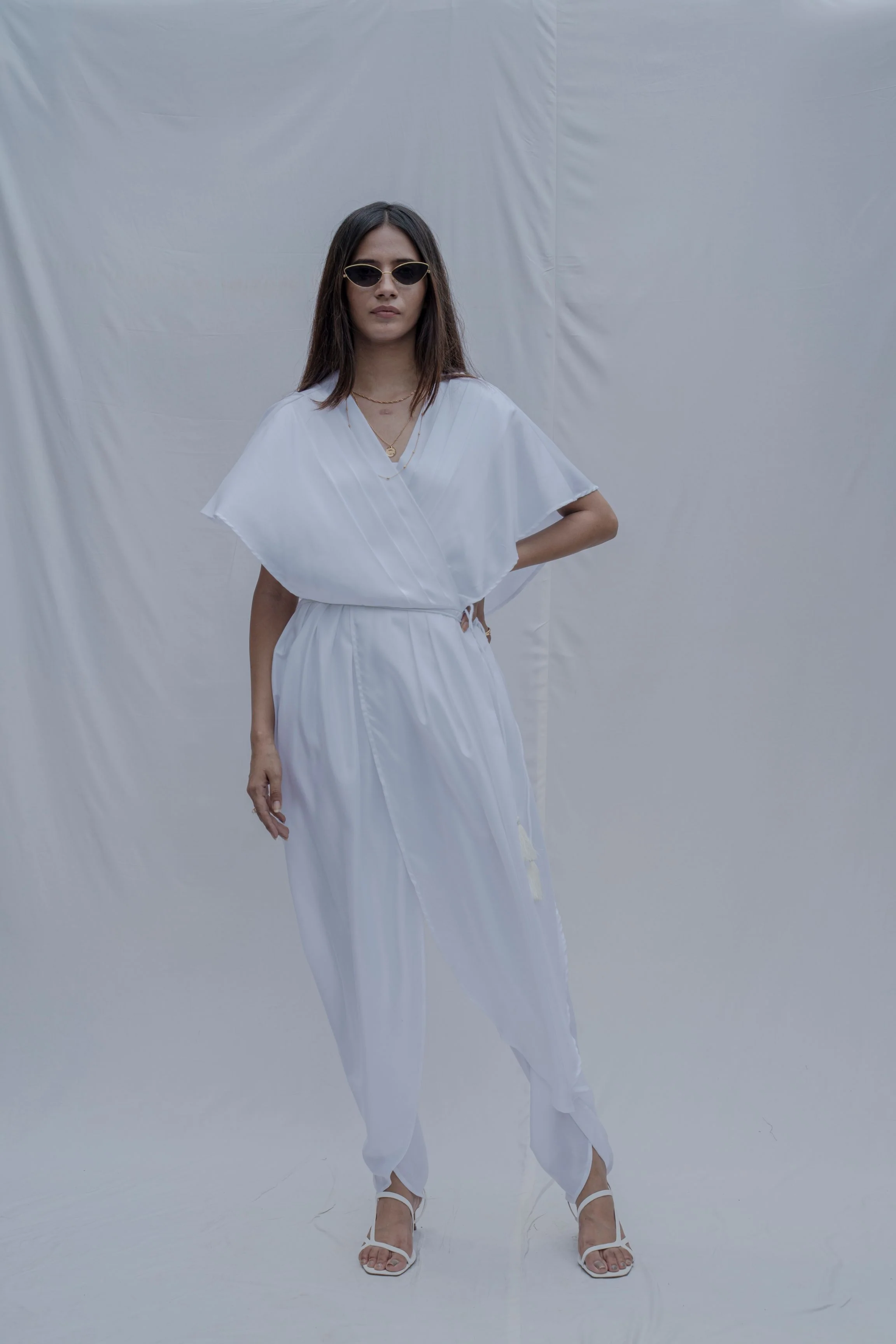 Rika Jumpsuit in White - Image 4