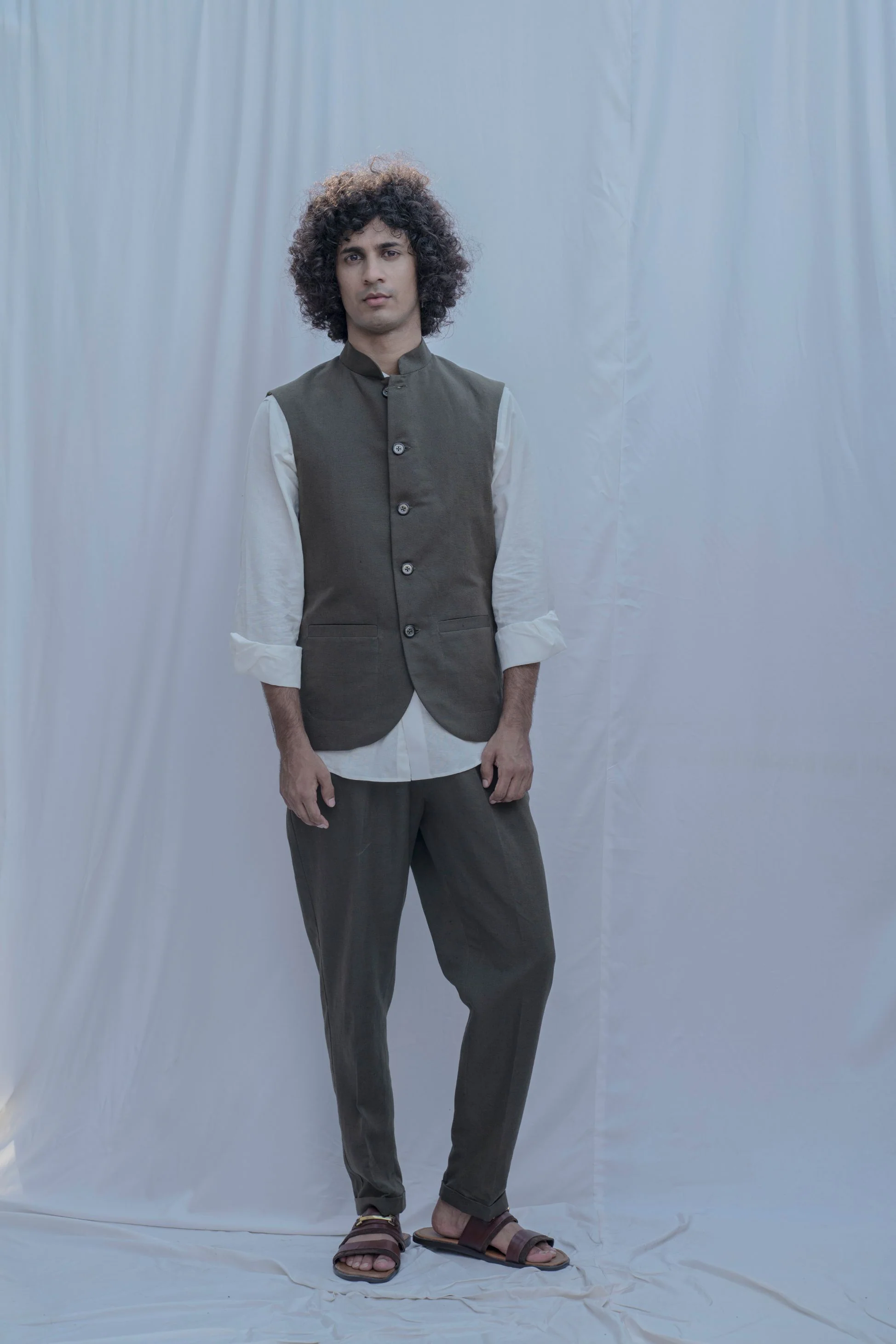 Rochester - Grey Nehru jacket Set - Image 3