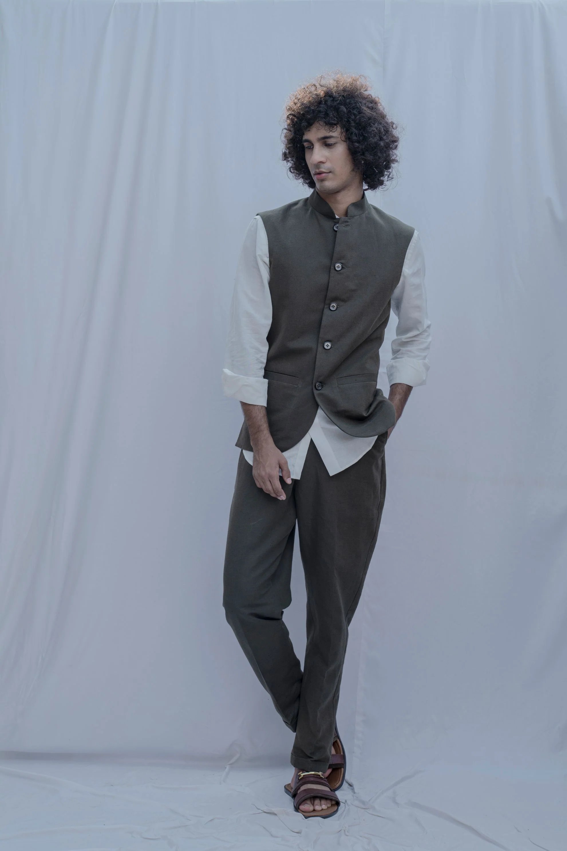 Rochester - Grey Nehru jacket Set - Image 5