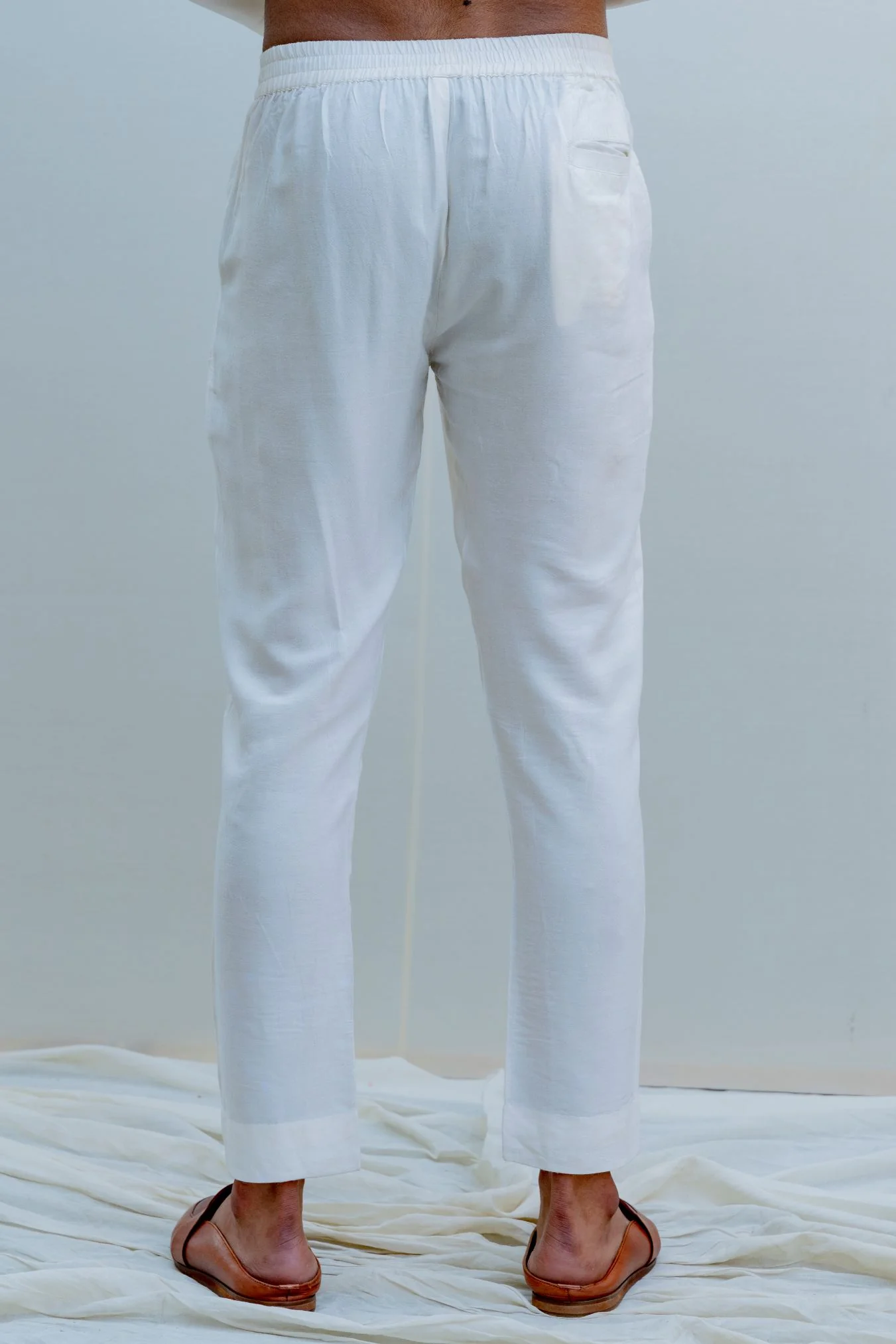 Romani - Milky White Embroidered Nehru Jacket with Kurta Set - Image 7