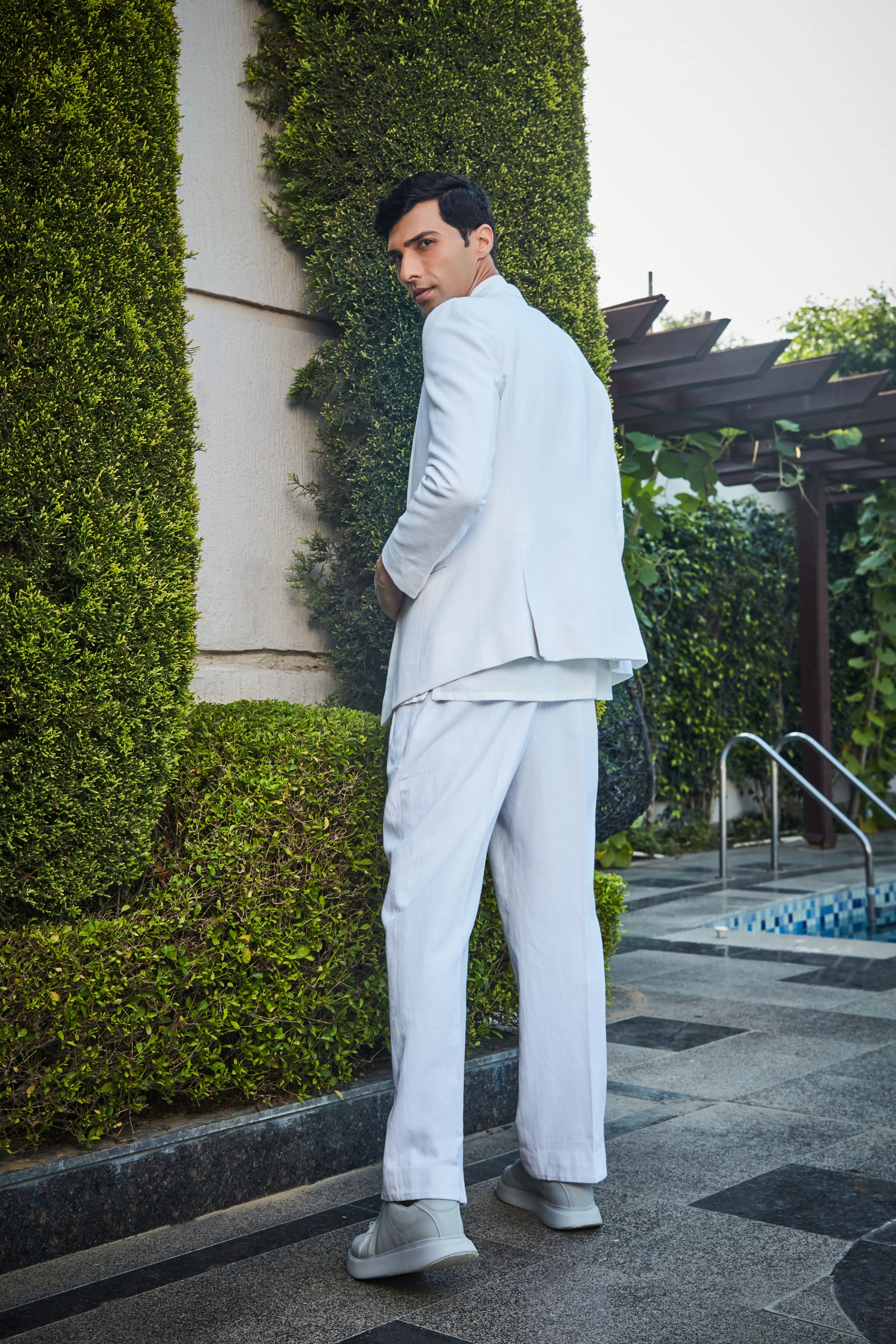 Royce- White Linen Jacket set - Image 5