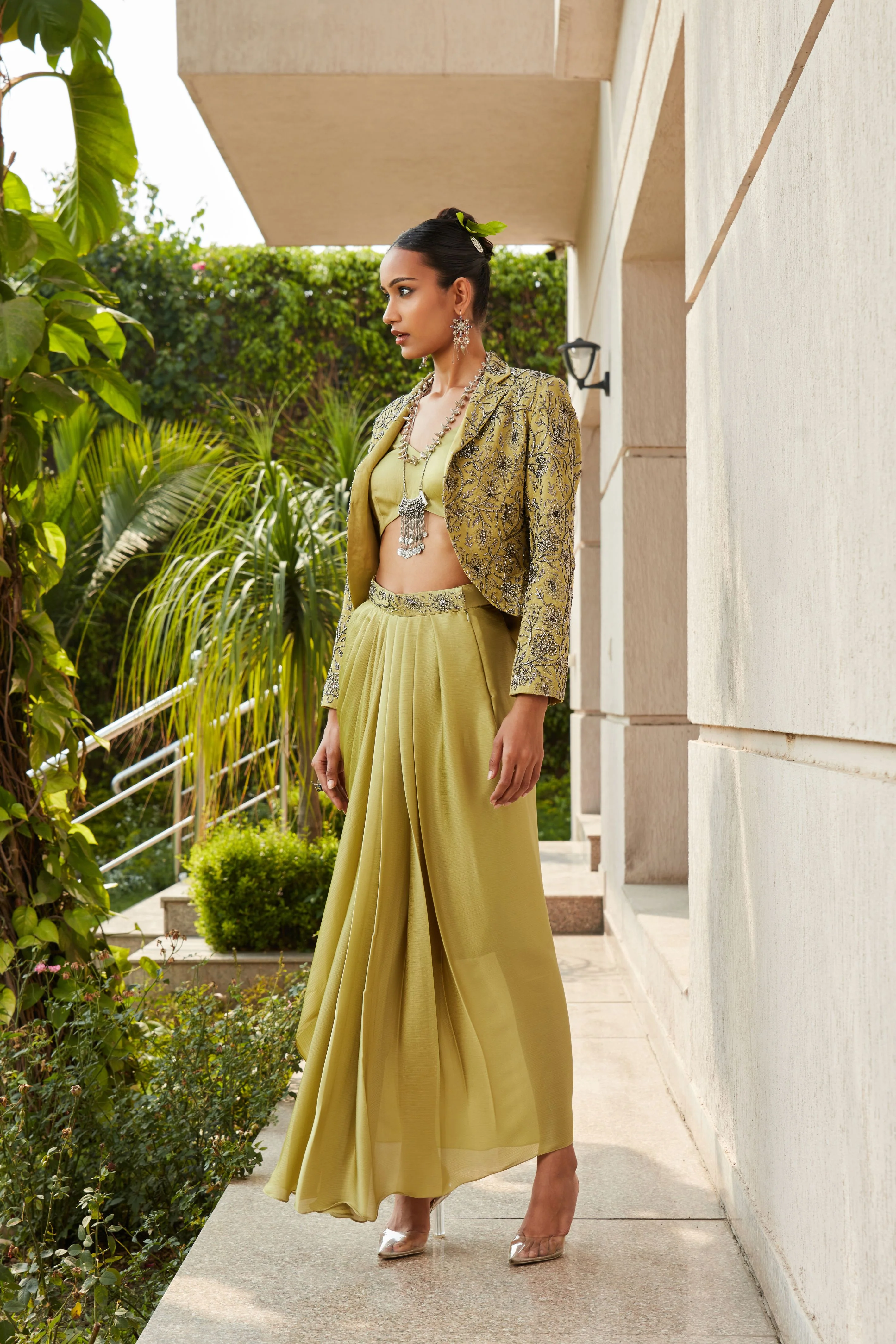 Samara Co-ord Jacket & Draped Skirt Set - Image 5