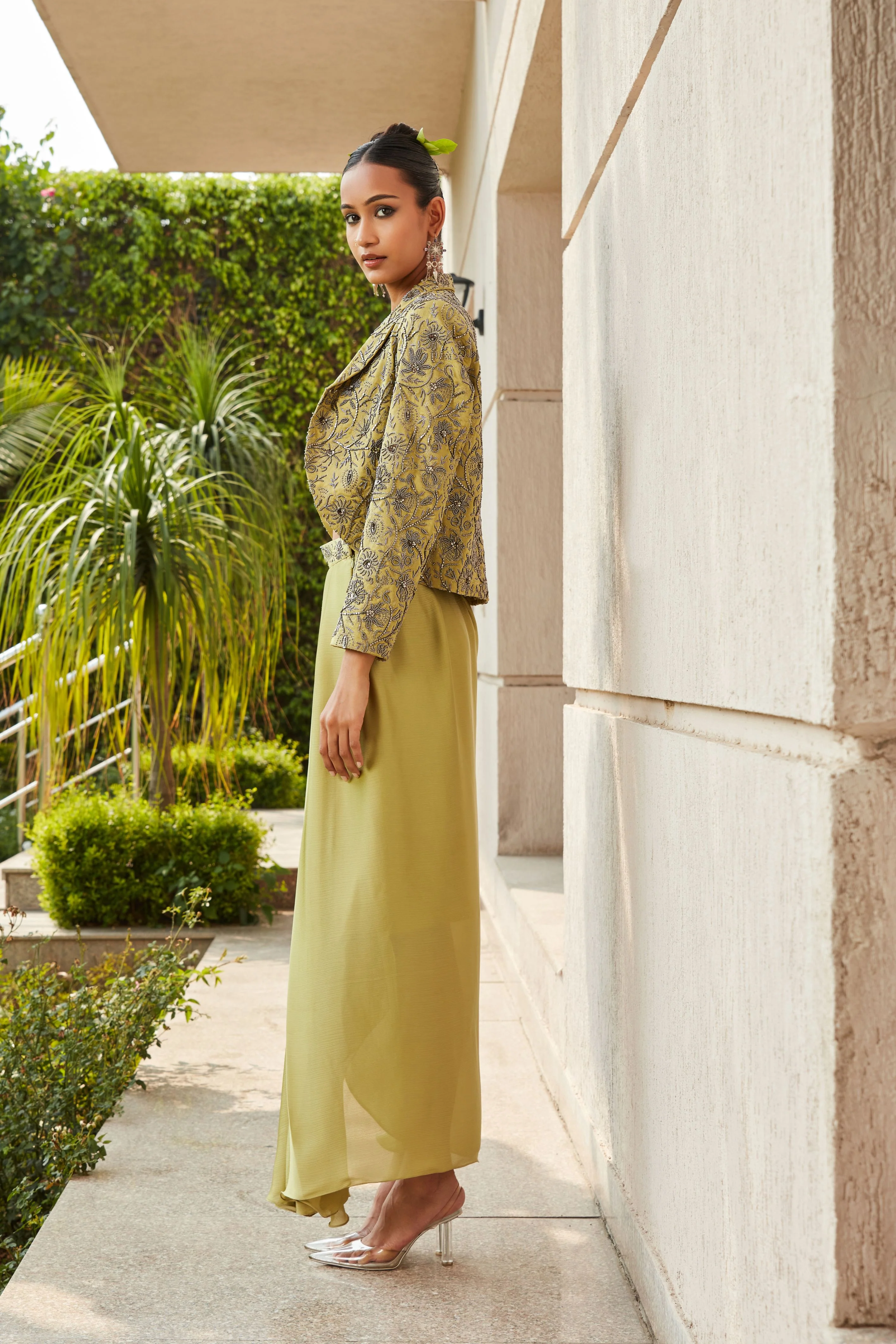 Samara Co-ord Jacket & Draped Skirt Set - Image 6