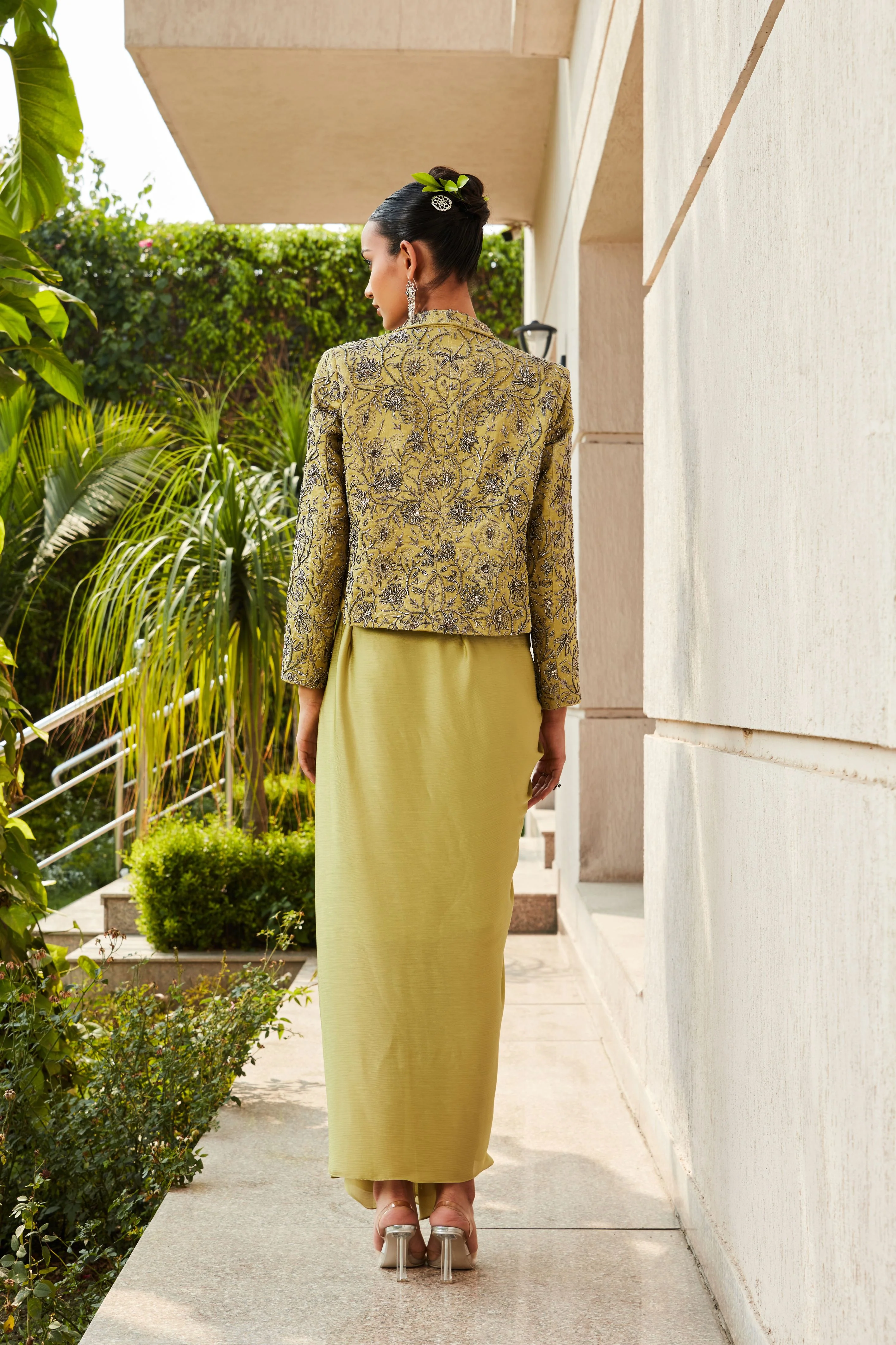 Samara Co-ord Jacket & Draped Skirt Set - Image 7