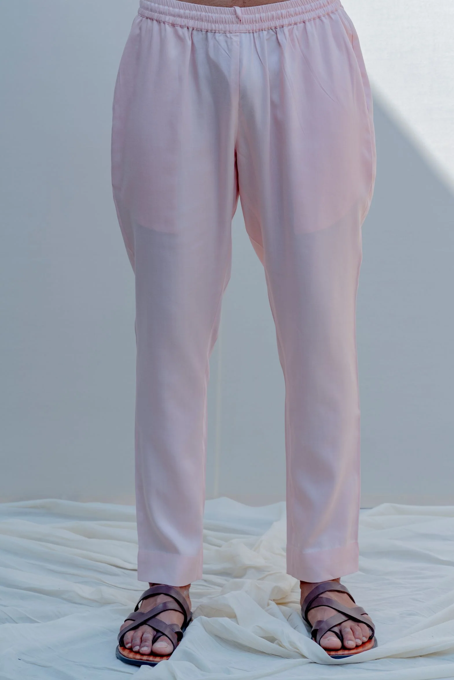 Sinti- Peach Asymmetric Kurta Set - Image 6