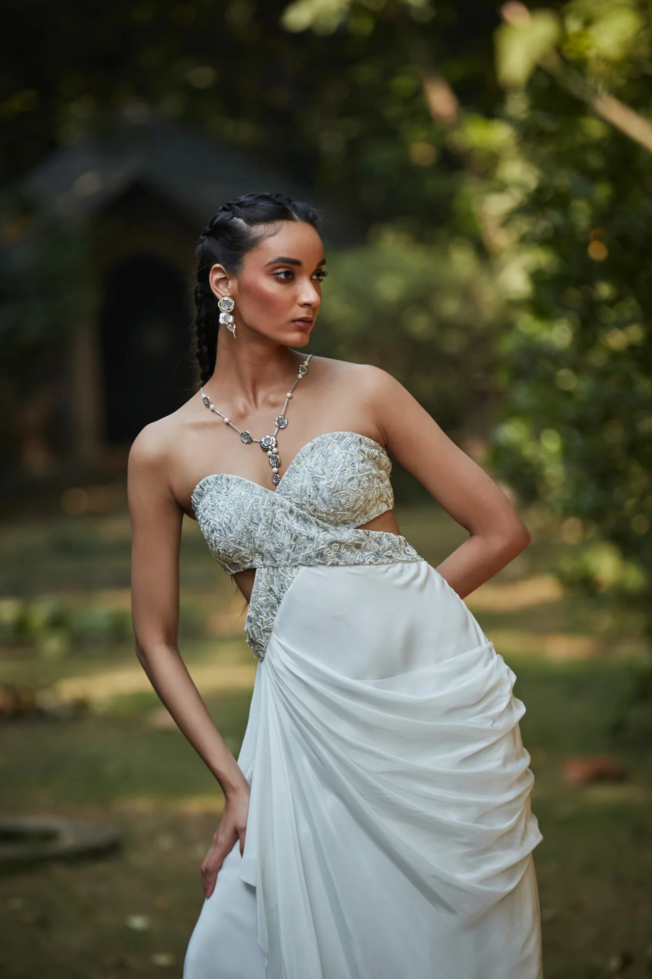 SnowDrop Off White Gown - Image 3
