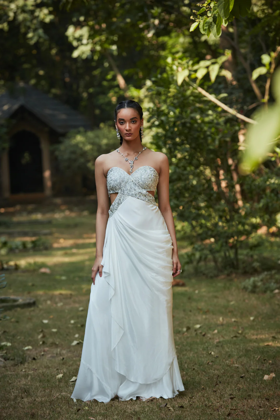 SnowDrop Off White Gown - Image 5