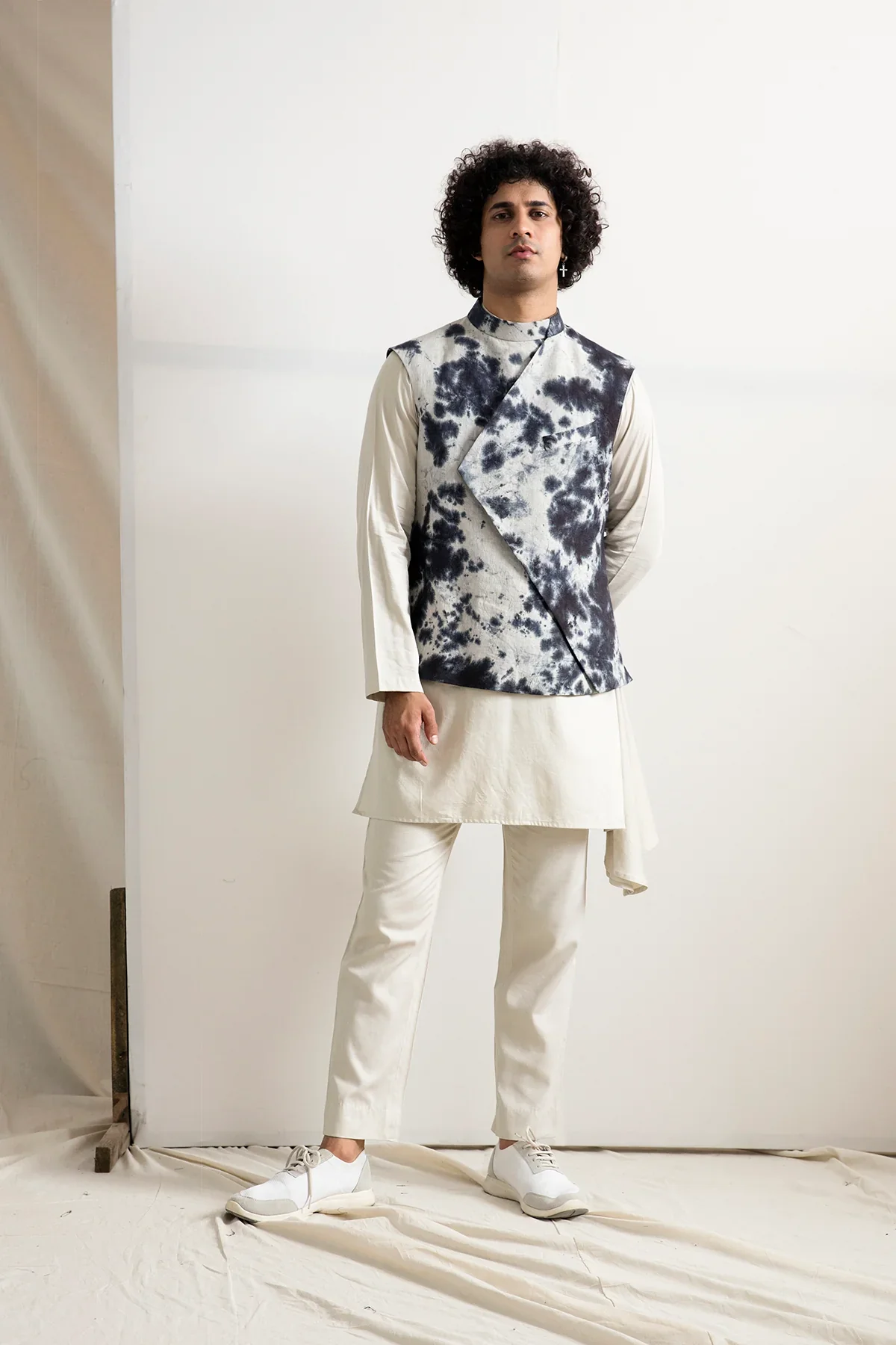 Solace Tie & Dye Jacket with Kurta Set