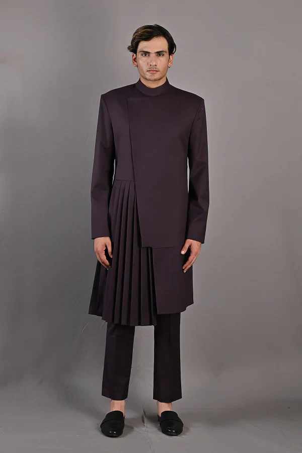 STYGIAN - Black Indo-Western Long Suit Set