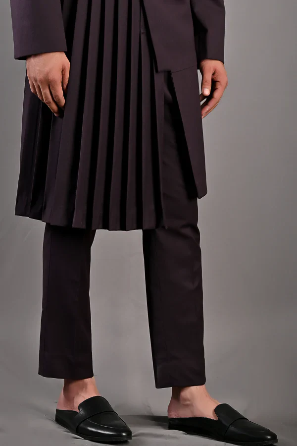 STYGIAN - Black Indo-Western Long Suit Set - Image 3