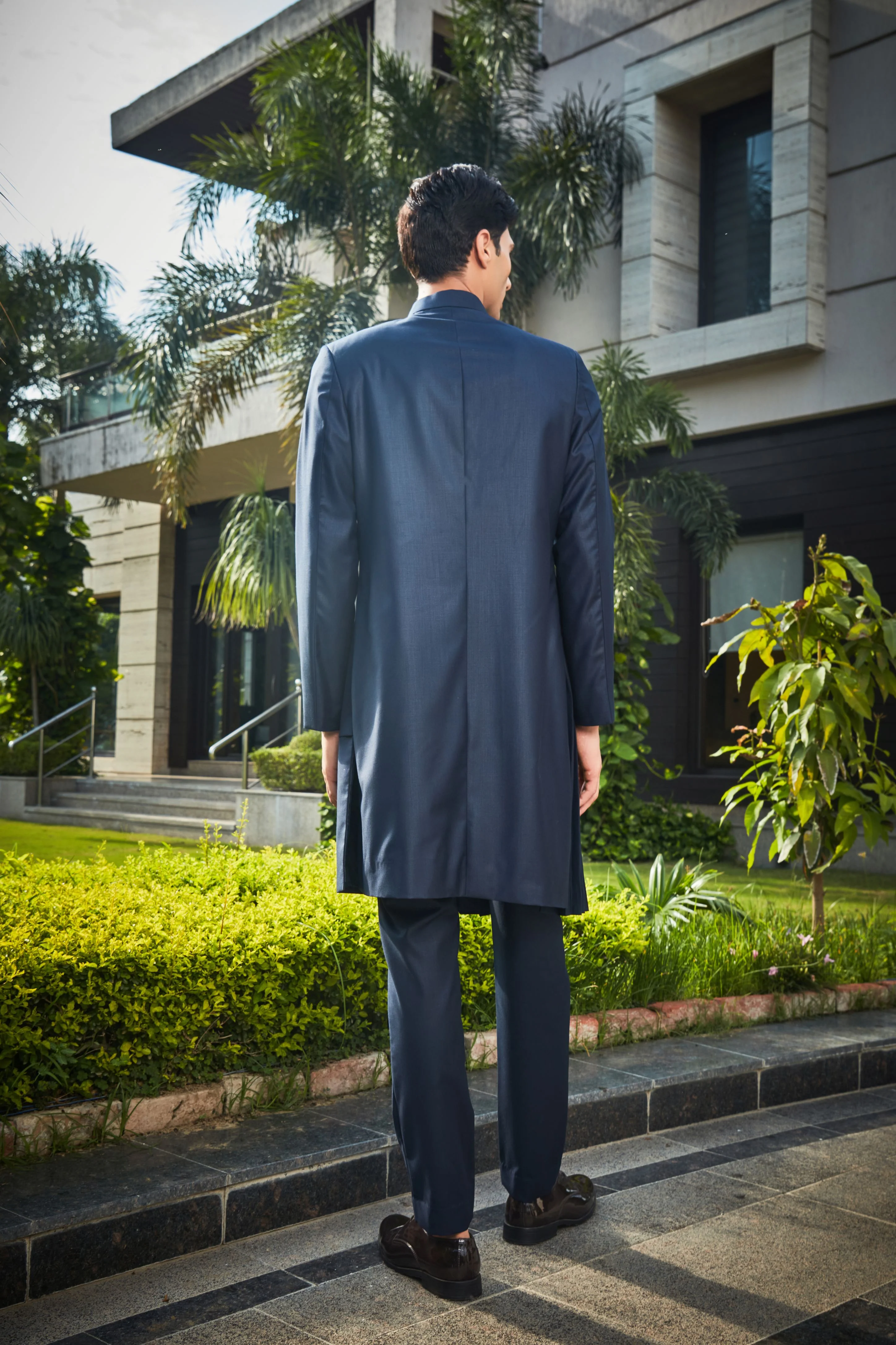 Stygian- Navy Blue Indo-western Set - Image 6
