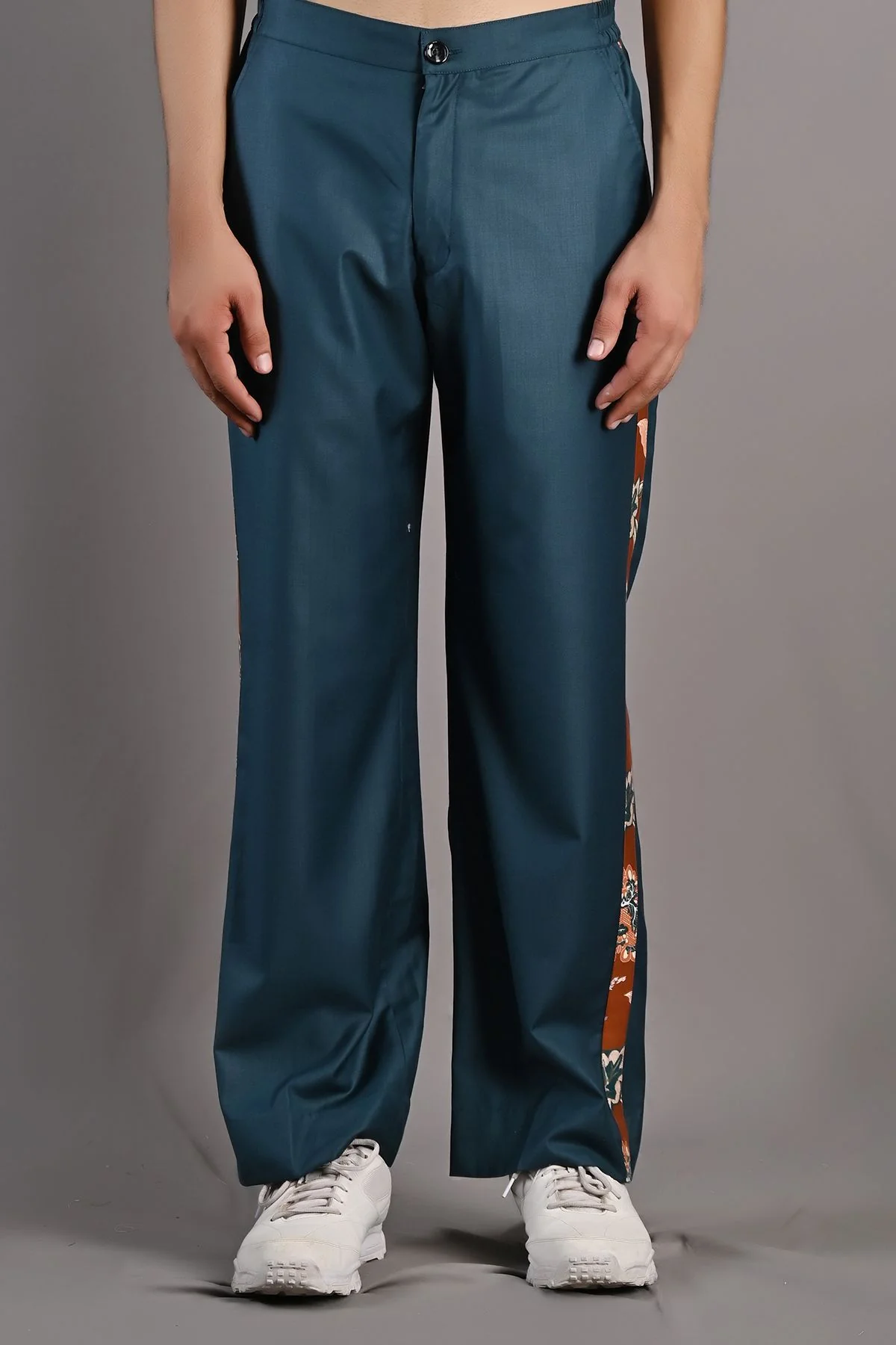 Thyme - Maroon & Multi Printed Shirt & Teal Green pant Set - Image 8