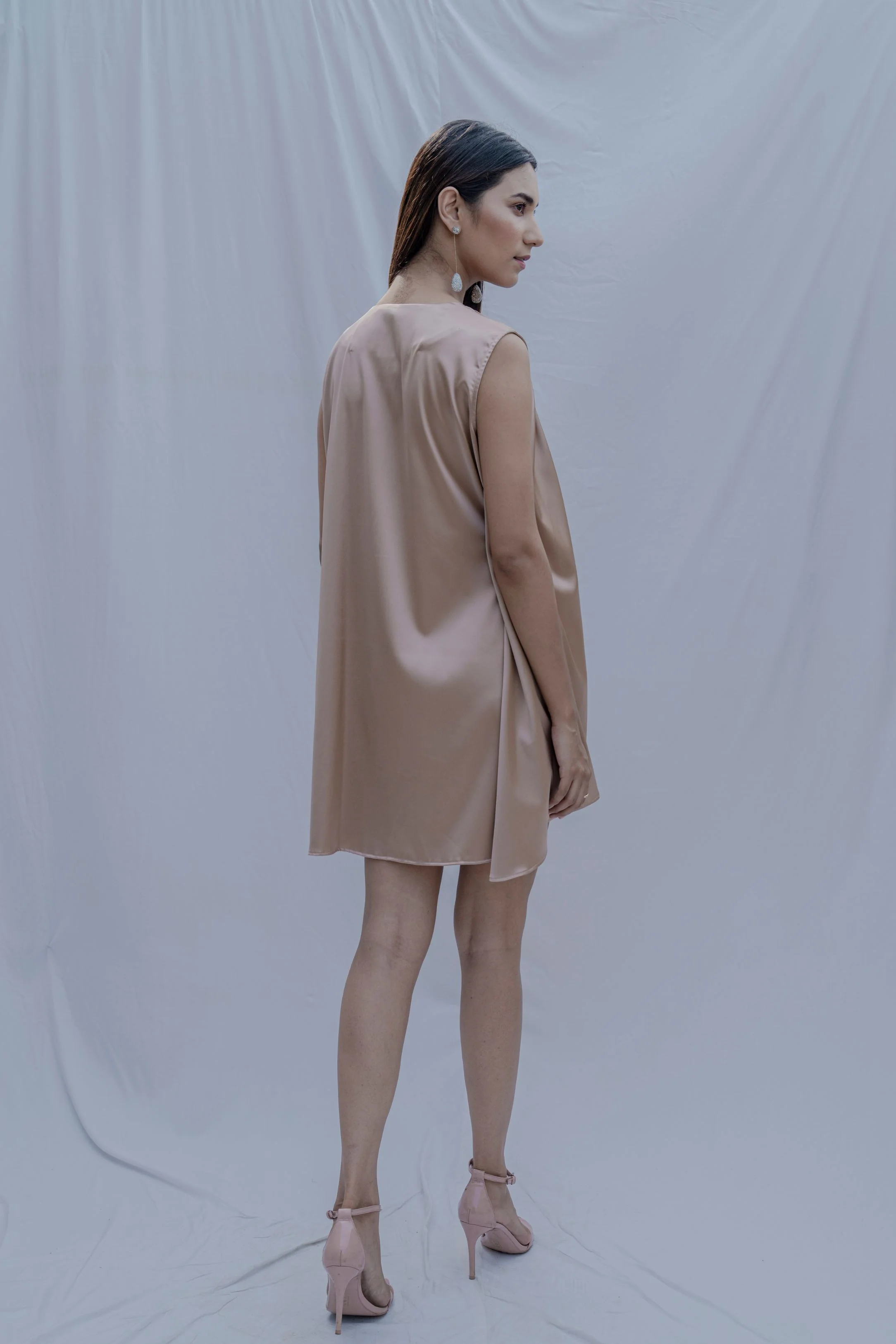 Satin Silk- Rose Gold Tidisha Dress - Image 3