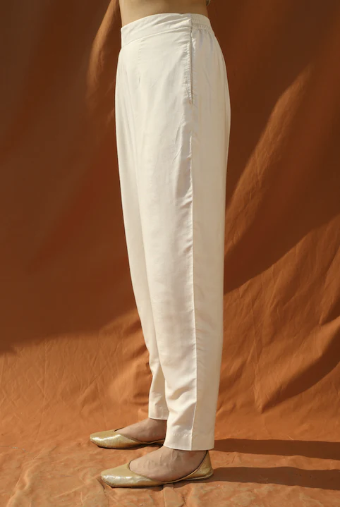 Off-White Tunic Top & Pants Set - Image 5