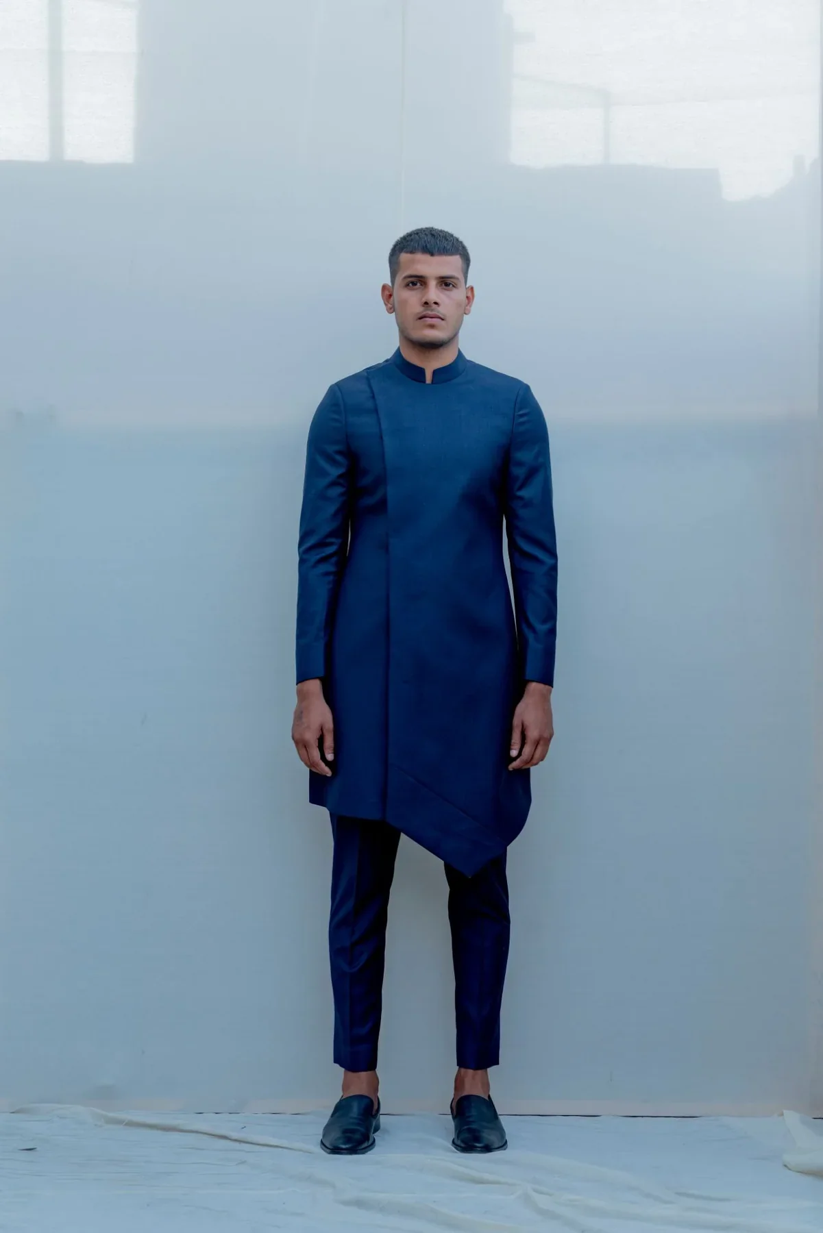 ULTRAMARINE - DARK BLUE INDO WESTERN JACKET SET