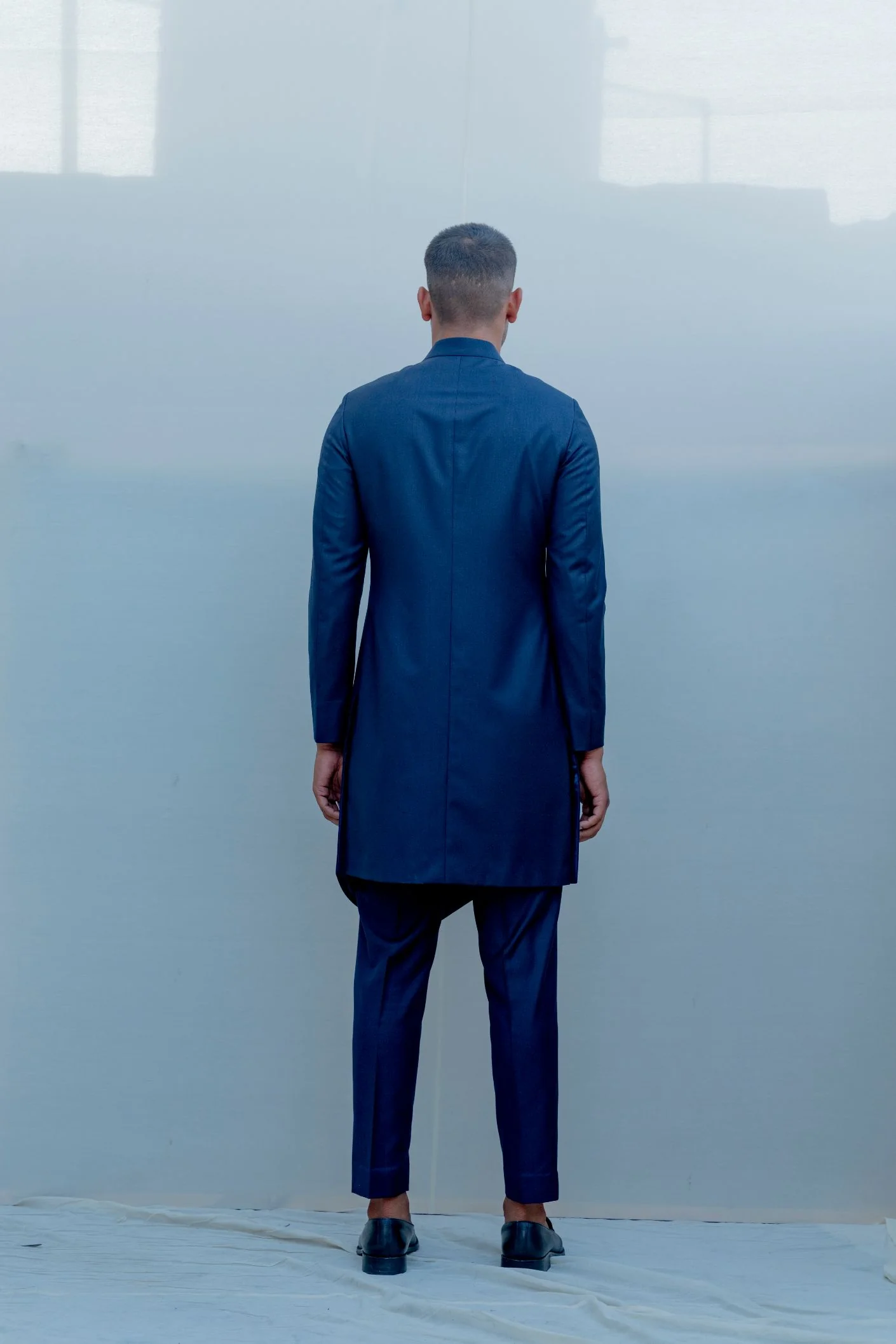 Ultramarine - Dark Blue Indo Western Jacket Set - Image 4