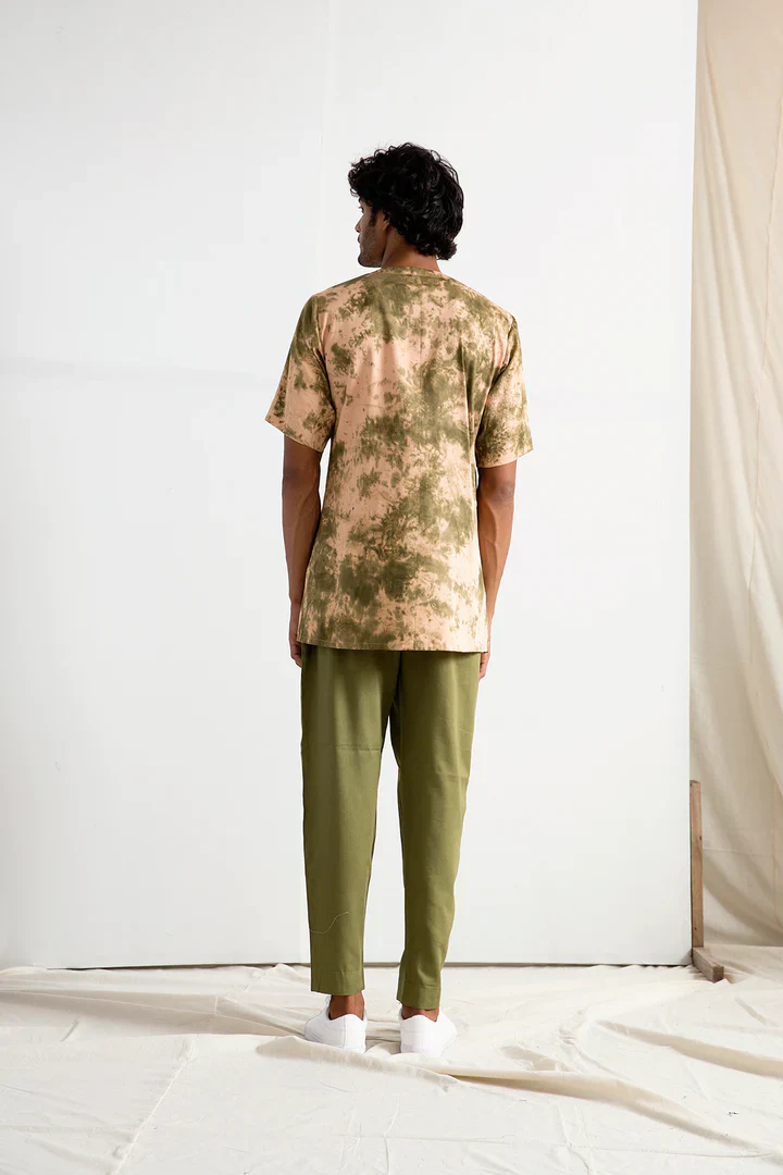 VRIDESCENT - Tie & Dye Pleated kurta Set - Image 3
