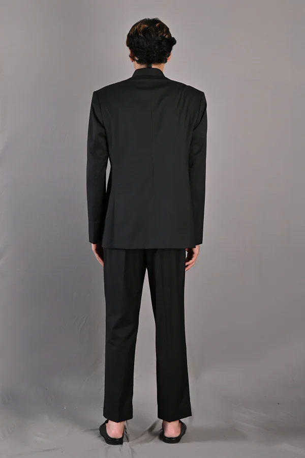 Zahir Bandhgala Pleated Jacket Set - Image 4