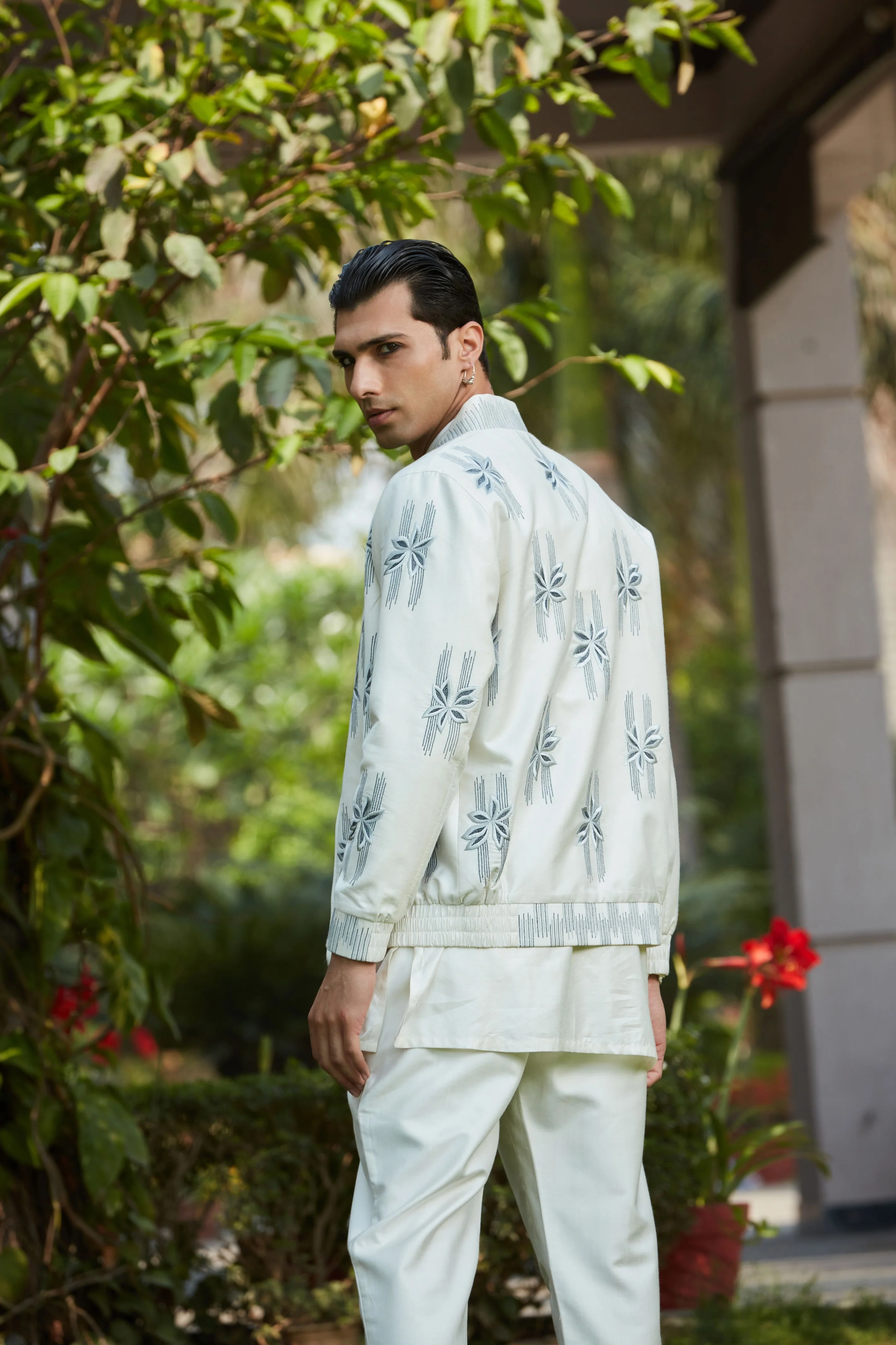 Zaire Bomber Jacket With Kurta Set - Image 4