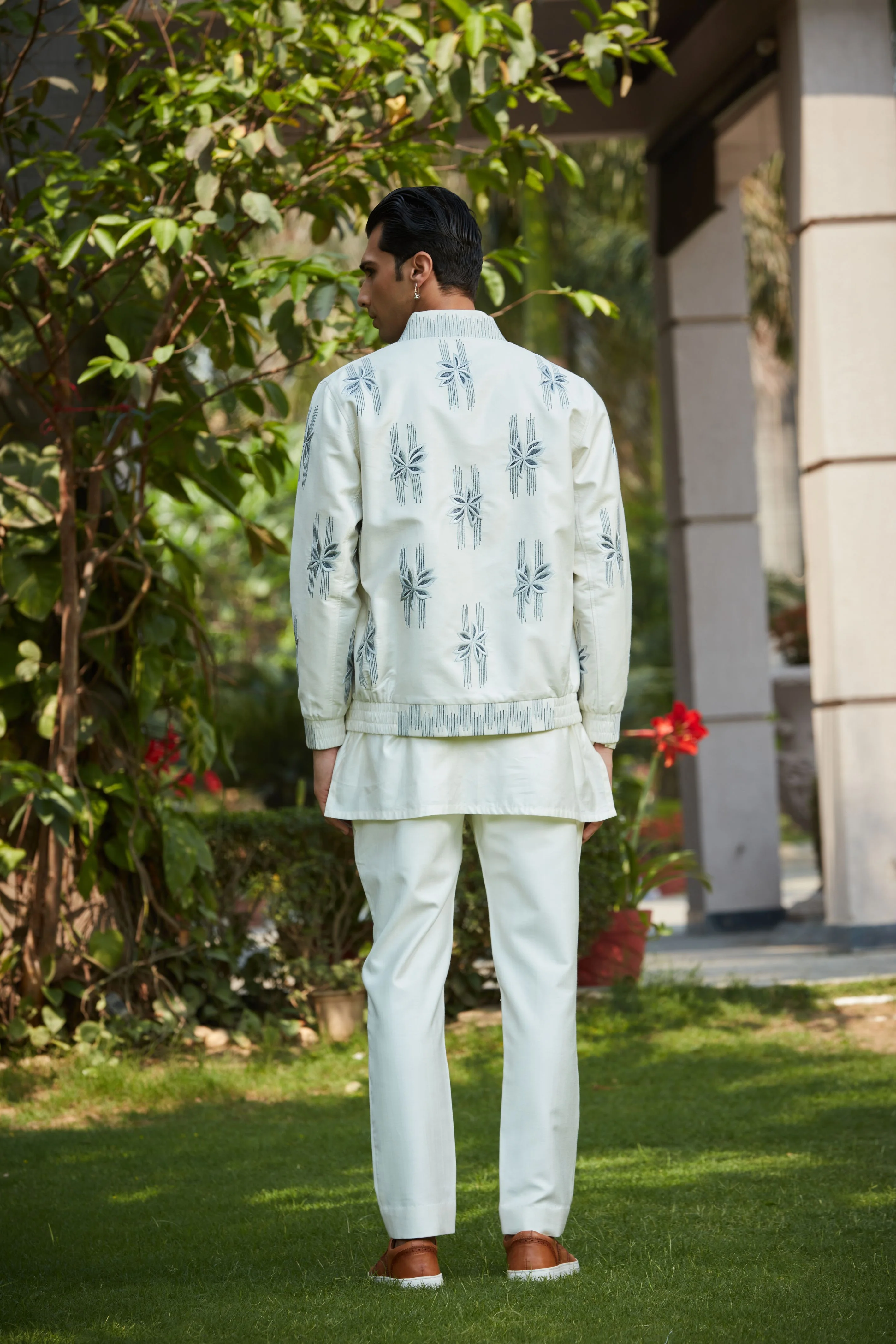 Zaire Bomber Jacket With Kurta Set - Image 5