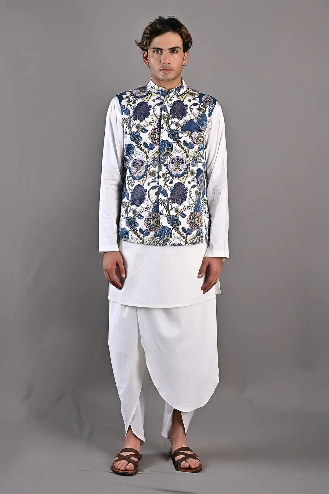 ZEPHYR - PRINTED NEHRU JACKET WITH KURTA SET