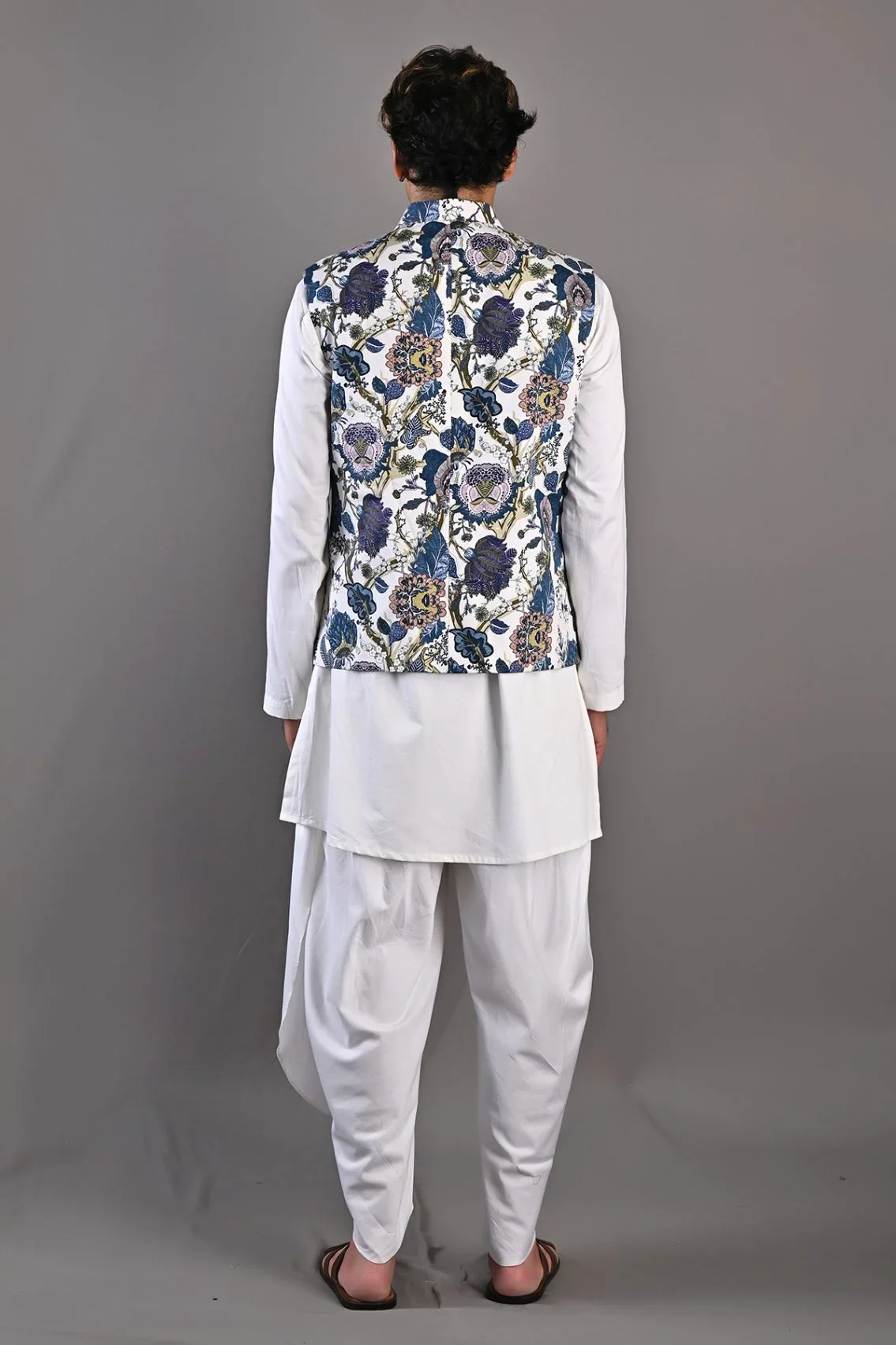 ZEPHYR - PRINTED NEHRU JACKET WITH KURTA SET - Image 3