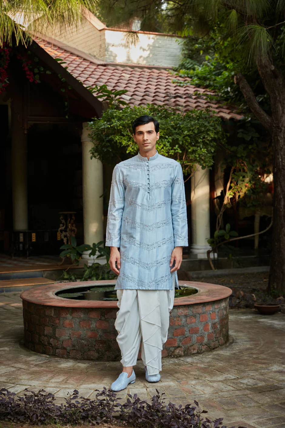 Zircon Light Blue Kurta set - Image 4