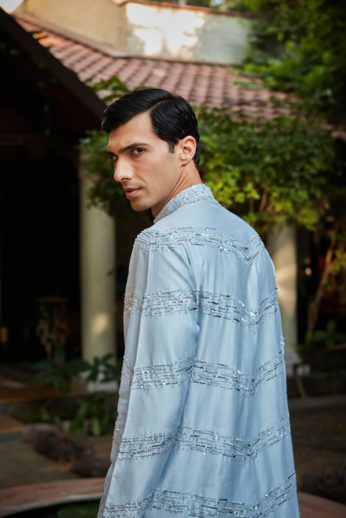 Zircon Light Blue Kurta set - Image 5