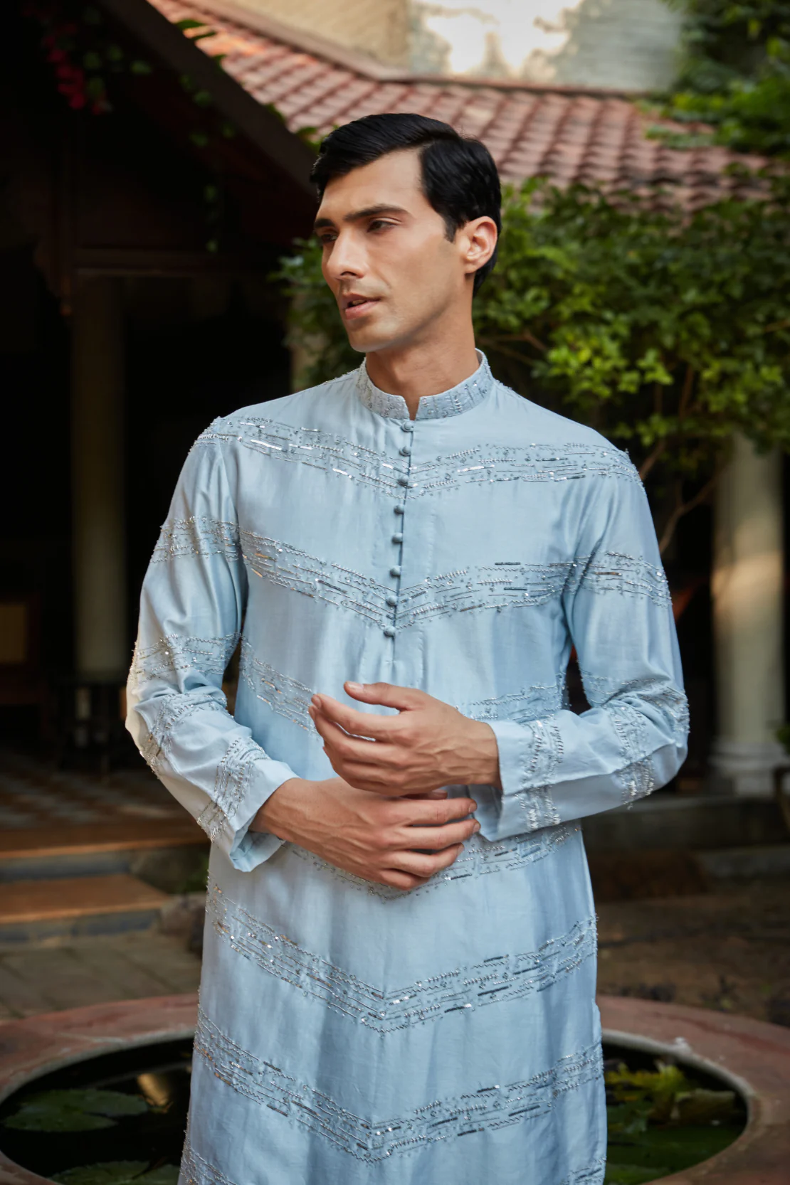 Zircon Light Blue Kurta set - Image 6