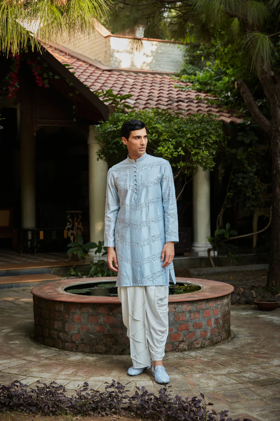 Zircon Light Blue Kurta set - Image 8