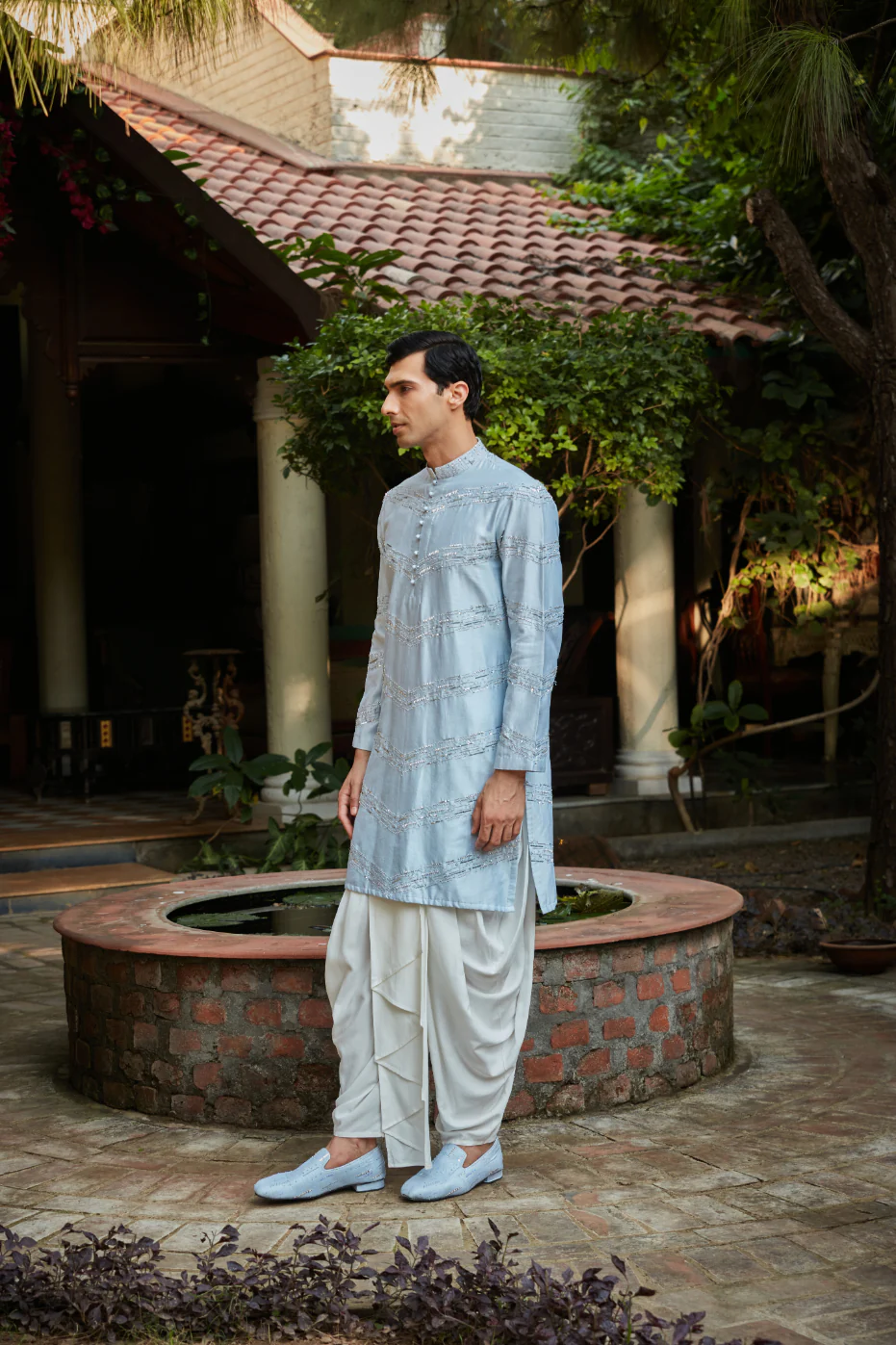 Zircon Light Blue Kurta set - Image 9