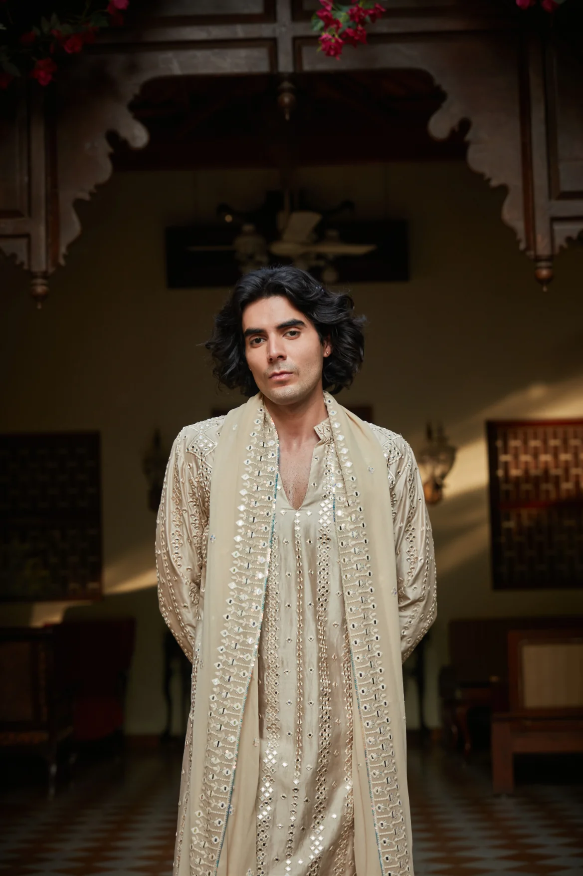 Zora Beige Kurta Set - Image 3